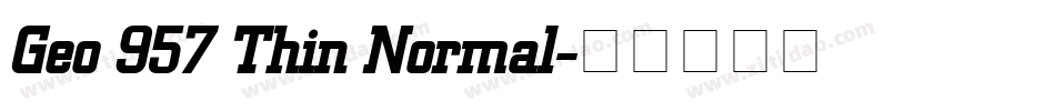 Geo 957 Thin Normal字体转换